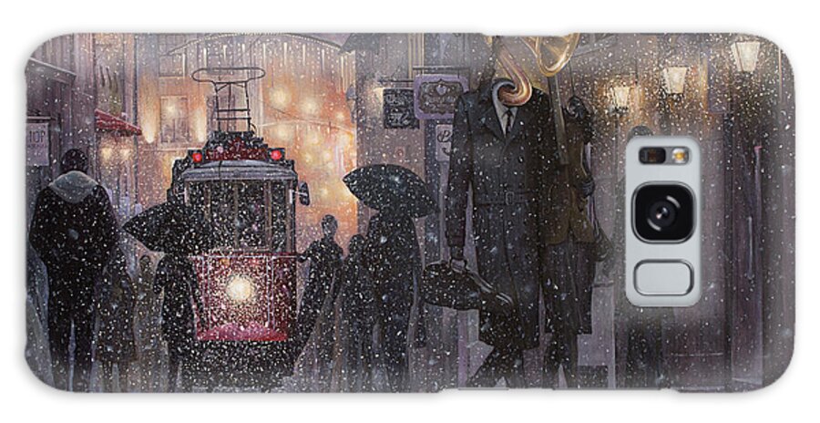 Music Galaxy Case featuring the painting A Midwinter Night's Dream by Adrian Borda