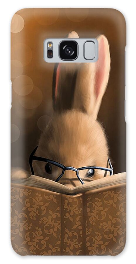 Rabbit Galaxy S8 Case featuring the painting A mystery story by Veronica Minozzi
