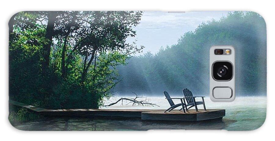 Landscape Galaxy Case featuring the painting A Place to Ponder by Anthony Padgett