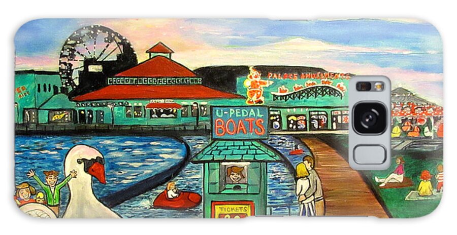 Asbury Park Art Galaxy Case featuring the painting A Postcard Memory by Patricia Arroyo