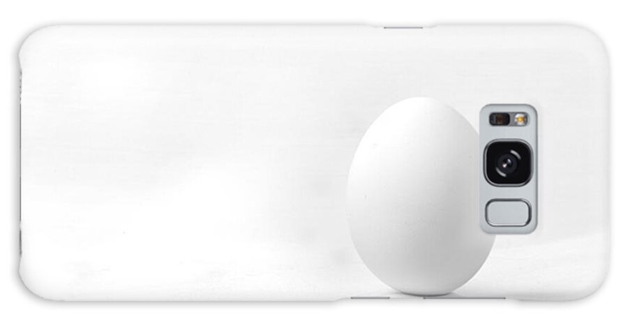 Black White Monochrome Egg Still Life Studio Abstract Galaxy Case featuring the photograph A Study in White by Ken DePue