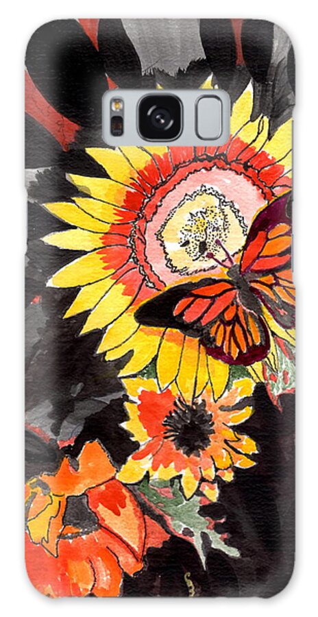 Black Prints Galaxy S8 Case featuring the painting A Touch Of Summer by Connie Valasco