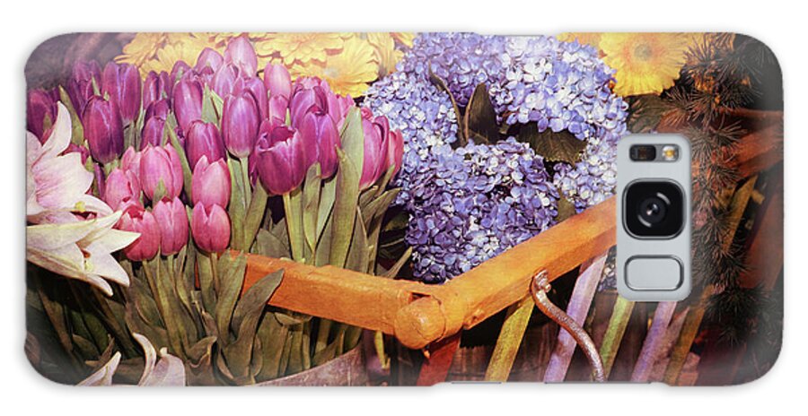 Floral Galaxy Case featuring the digital art A Wagon Full of Spring by Patrice Zinck
