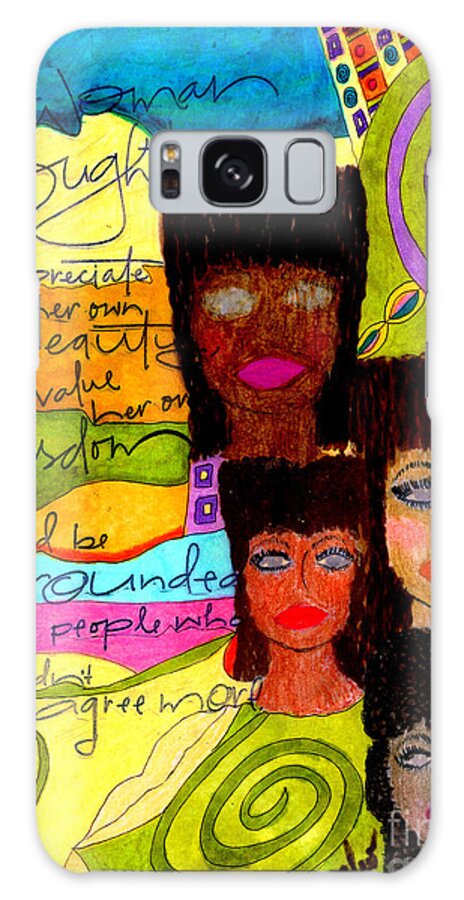 Media Galaxy S8 Case featuring the mixed media A Woman Oughta Know... by Angela L Walker