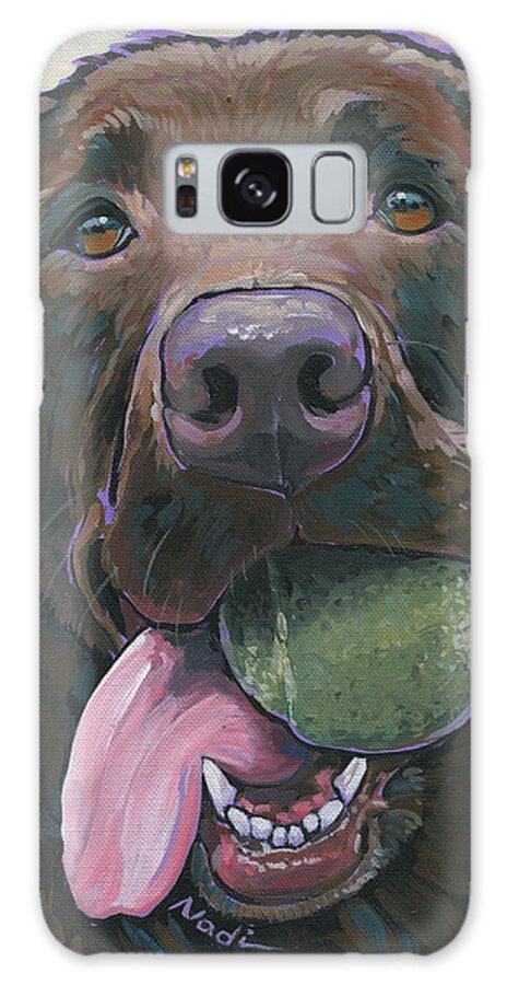 Labrador Galaxy S8 Case featuring the painting Abby by Nadi Spencer