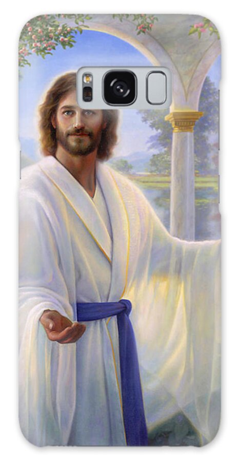 Jesus Galaxy Case featuring the painting Abide With Me by Greg Olsen