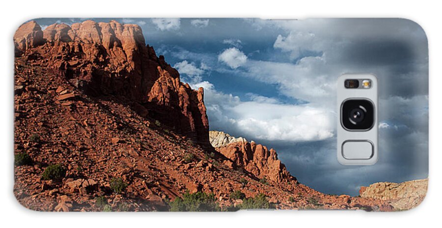 Abiquiu Galaxy Case featuring the photograph Abiquiu Red Rocks by Ginger Stein