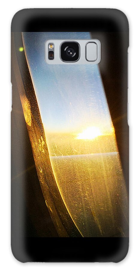 Plane Galaxy Case featuring the photograph Above the clouds 05 - Sun in the window by Matthias Hauser