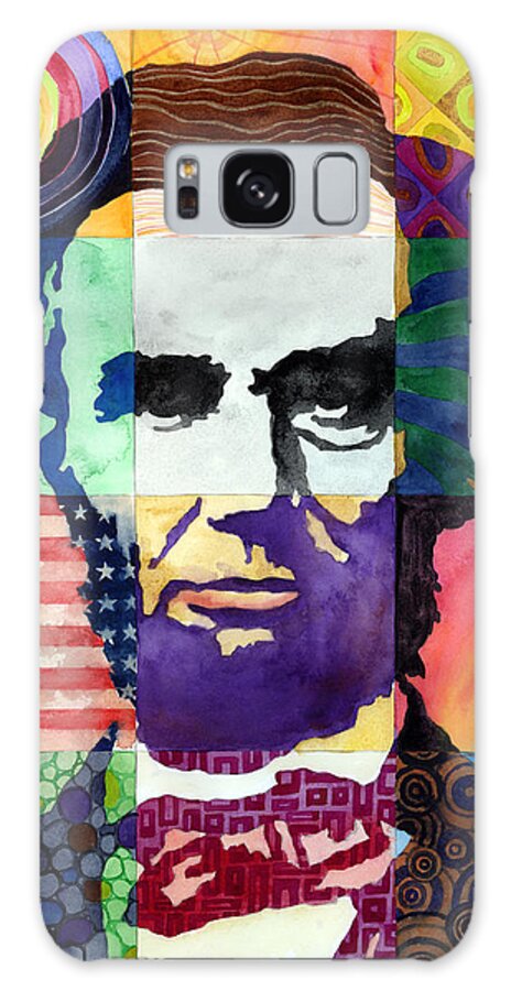 Abraham Galaxy Case featuring the painting Abraham Lincoln Portrait Study by Hailey E Herrera