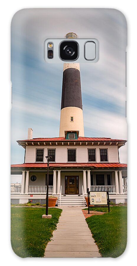 Absecon Galaxy Case featuring the photograph Absecon Lighthouse as the Clouds Pass By by Mark Rogers
