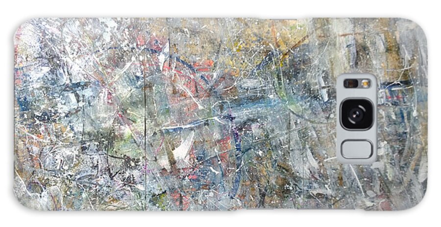 Abstract Organic Expressionism Loft Texture Robert Anderson Grey Urban Art Orignal Galaxy Case featuring the painting Abstract #415 by Robert Anderson