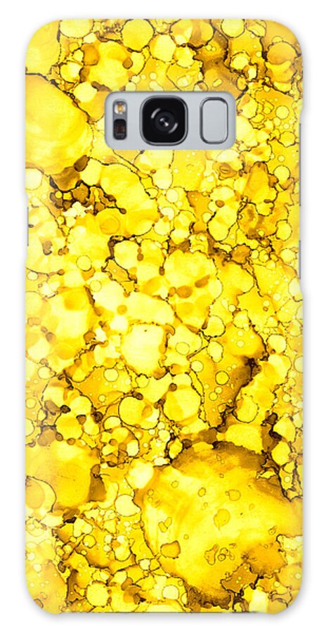 Yellow Abstract Galaxy Case featuring the painting Abstract 7 by Patricia Lintner