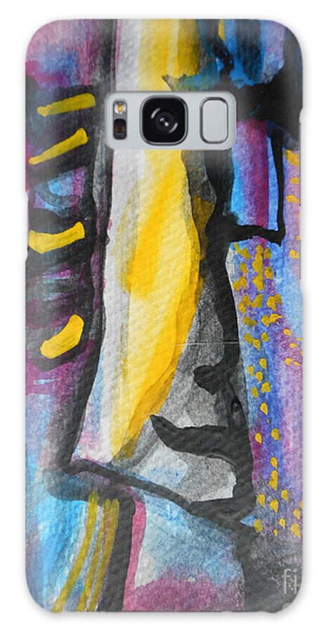 Katerina Stamatelos Galaxy S8 Case featuring the painting Abstract-8 by Katerina Stamatelos