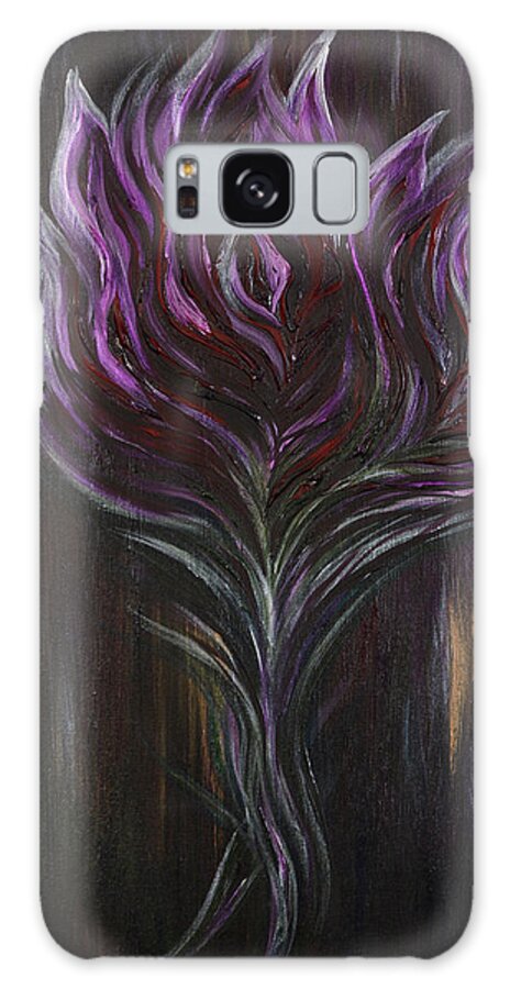 Abstract Galaxy S8 Case featuring the painting Abstract Dark Rose by Michelle Pier
