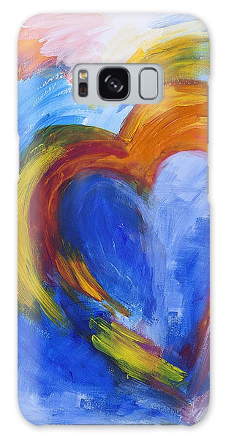 Heart Galaxy Case featuring the painting Abstract Heart Painting by Stella Levi