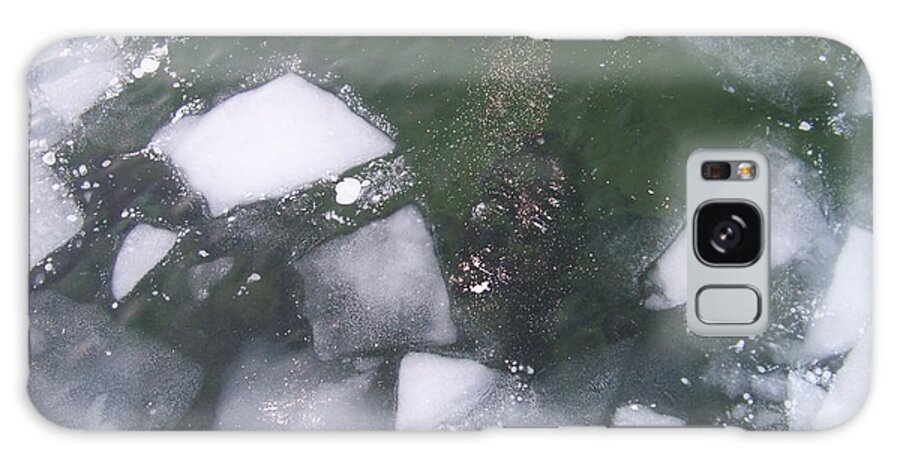 Ice Galaxy Case featuring the photograph Abstract ice by Deb Stroh-Larson