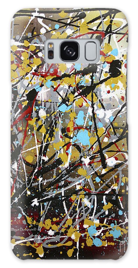 Abstract Galaxy Case featuring the painting Abstract Original Art Contemporary Painting Energized I by Megan Duncanson by Megan Aroon