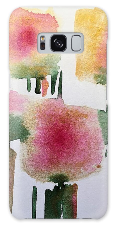 Green Galaxy Case featuring the painting Abstract World by Britta Zehm
