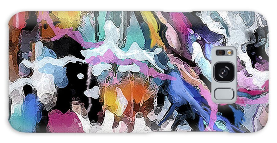 Colorful Abstract Galaxy Case featuring the digital art Abstract XYZ by Jean Batzell Fitzgerald