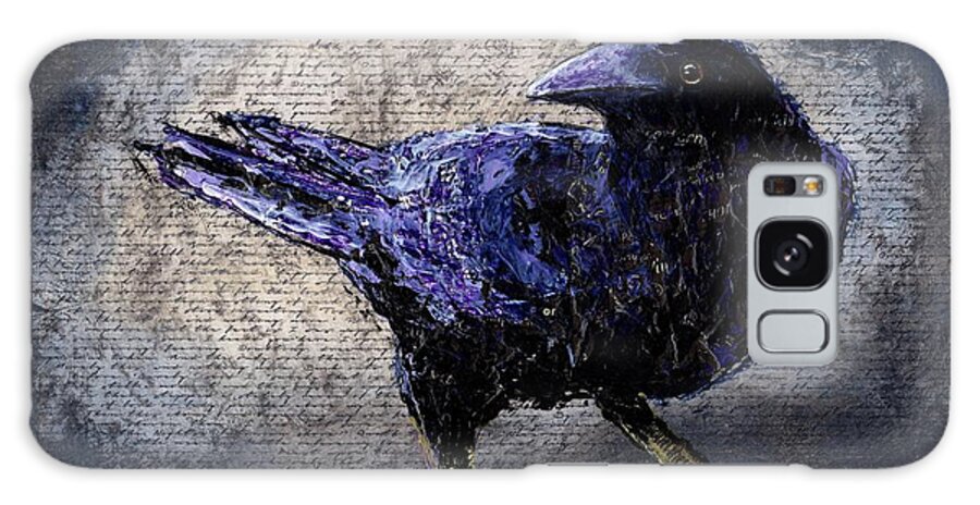 Crow Galaxy Case featuring the mixed media Acedia by Cindy Johnston