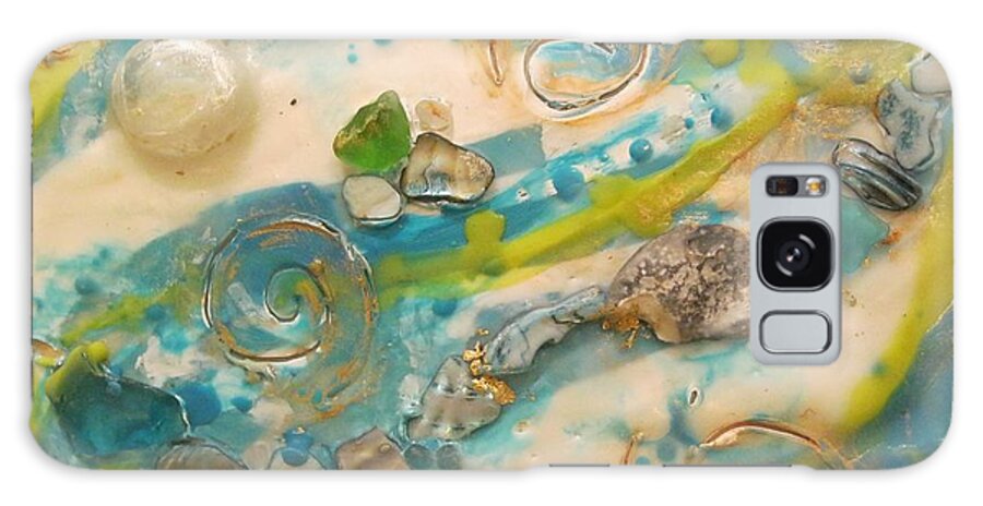 Encaustic Galaxy Case featuring the painting Acquatic Voices by Jacqui Hawk