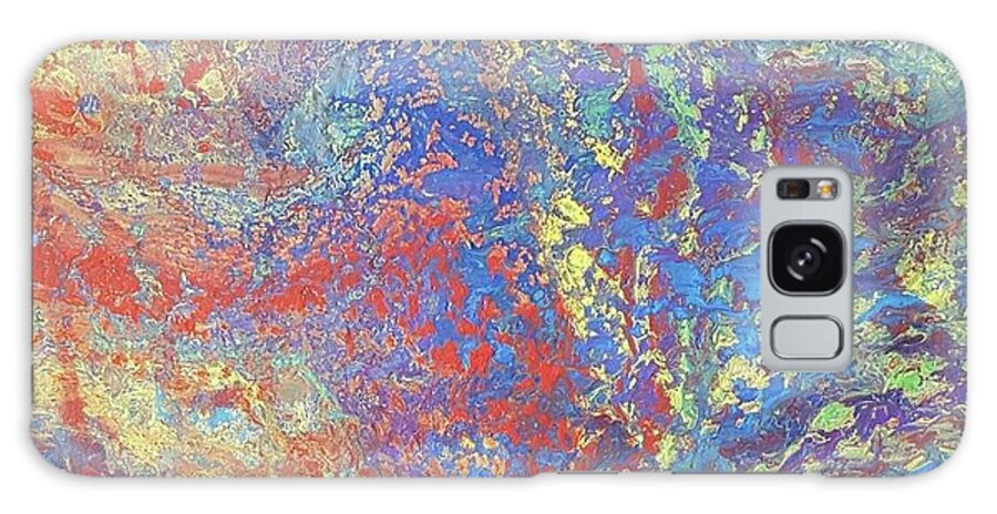 #acrylicpour #acrylicdirtypour #abstractpaintings #abstractacrylics #coolart #coolpaintings #sugarplumtheband #abstractrainbowcolors #abstractartforsale #camvasartprints #originalartforsale #abstractartpaintings Galaxy Case featuring the painting Acrylic Dirty Pour with Rainbow colors 12x12 by Cynthia Silverman