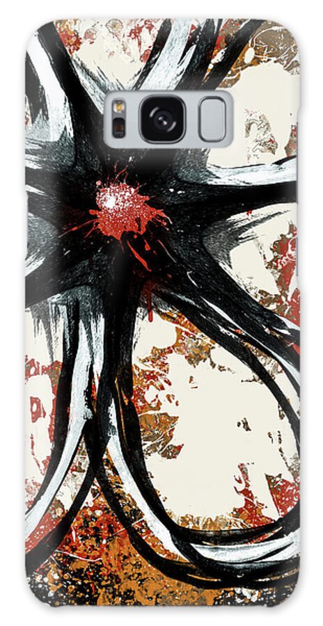 Abstract Galaxy Case featuring the mixed media Acrylic Flower 1 P by Melissa Smith