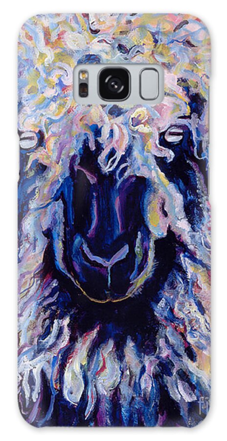 Goat Print Galaxy Case featuring the painting Adelita  by Pat Saunders-White