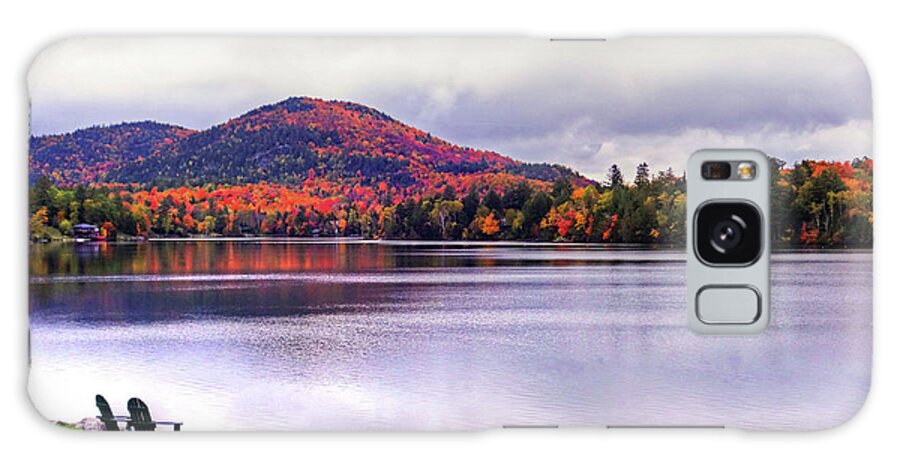 Mirror Galaxy Case featuring the photograph Adirondack Chairs in the Adirondacks. Mirror Lake Lake Placid NY New York Mountain by Toby McGuire