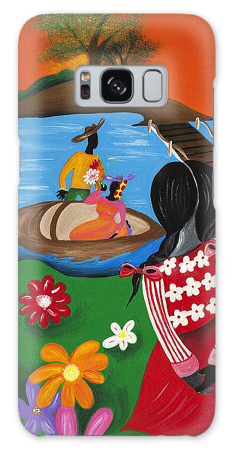 Children Galaxy Case featuring the painting Admiration by Patricia Sabreee