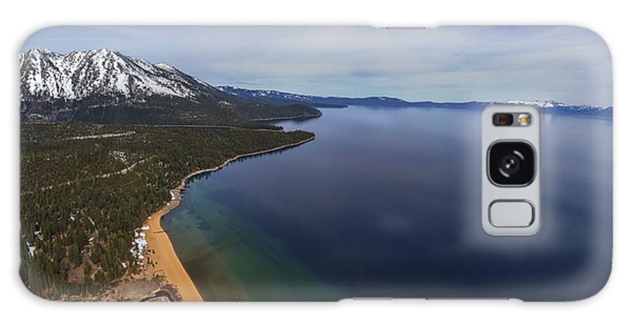 Ski Beach Galaxy Case featuring the photograph Aerial View of Ski Beach, Lake Tahoe by Brad Scott