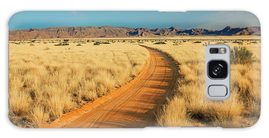 African Galaxy Case featuring the photograph African sand road by Benny Marty