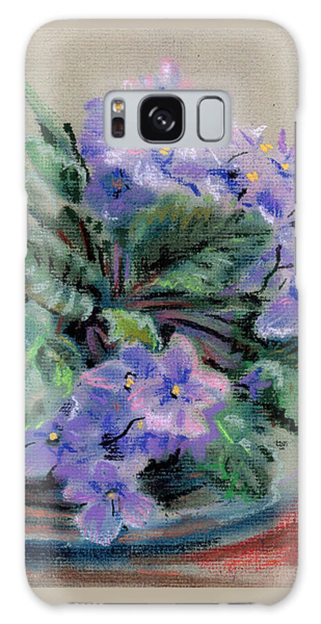 African Violets Galaxy S8 Case featuring the drawing African Violet by Donald Maier