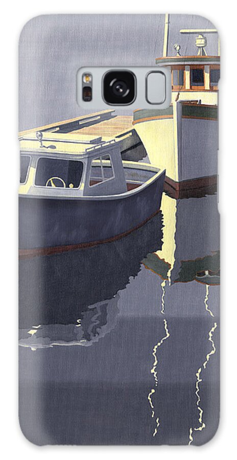 Boat Galaxy Case featuring the painting After the rain by Gary Giacomelli