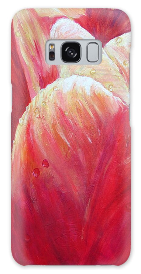 Tulip Galaxy Case featuring the painting After the Rain by Sandy Hemmer