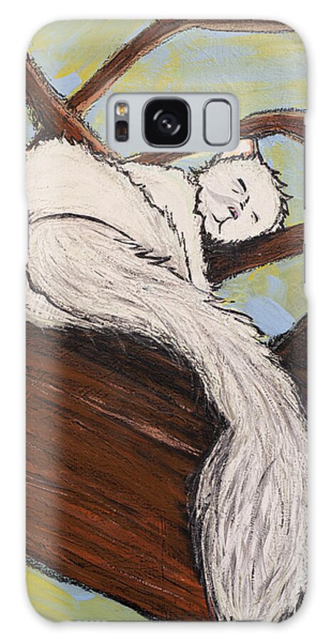 White Squirrel Galaxy Case featuring the painting After the White Squirrel Festival by Rebecca Weeks