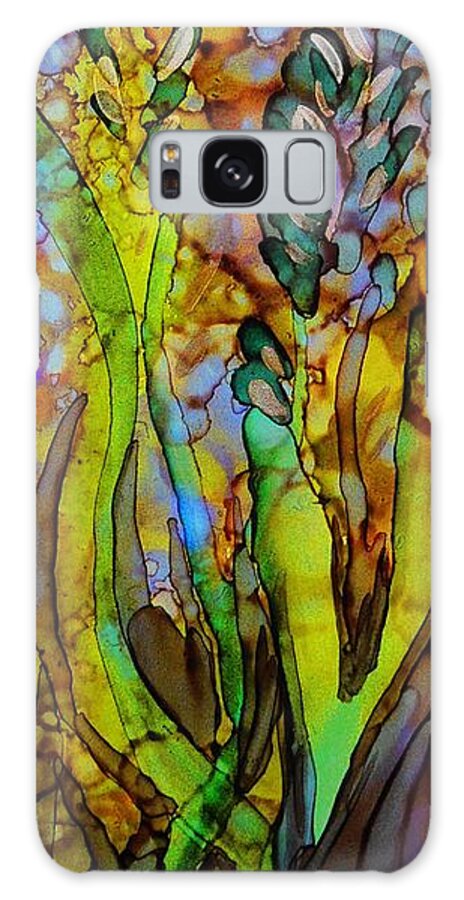 Alcohol Ink Galaxy Case featuring the painting New Growth - A 238 by Catherine Van Der Woerd