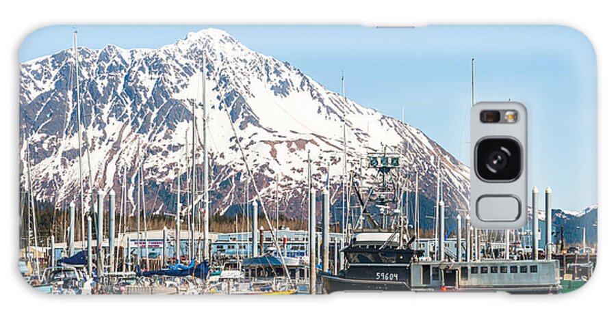 Landscape Galaxy Case featuring the photograph Alaska Kenai fishing docks by Charles McCleanon