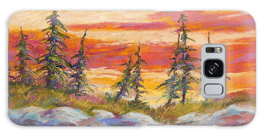 Landscape Galaxy Case featuring the pastel Alaskan Skies by Marion Rose