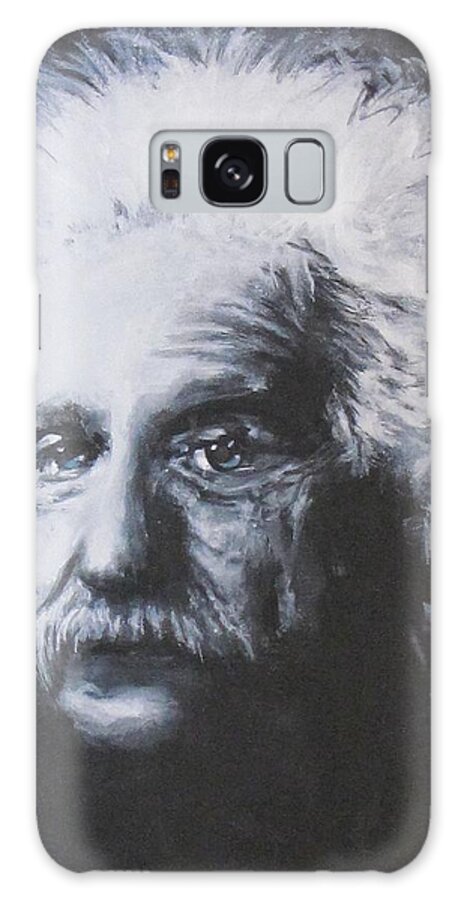 Albert Einstein Galaxy Case featuring the painting Albert Einstein by Eric Dee