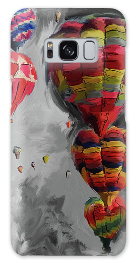 World Galaxy Case featuring the painting Albuquerque International Balloon Fiesta 4 255 4 by Mawra Tahreem