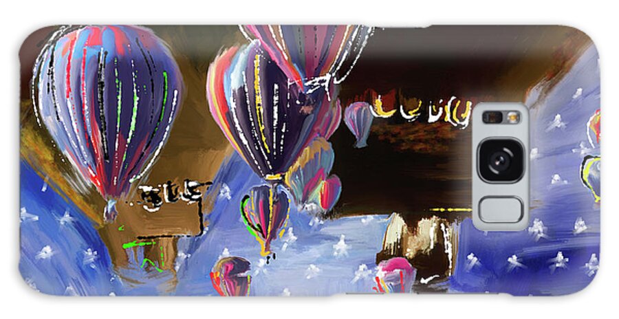 World Galaxy Case featuring the painting Albuquerque International Balloon Fiesta 5 256 1 by Mawra Tahreem