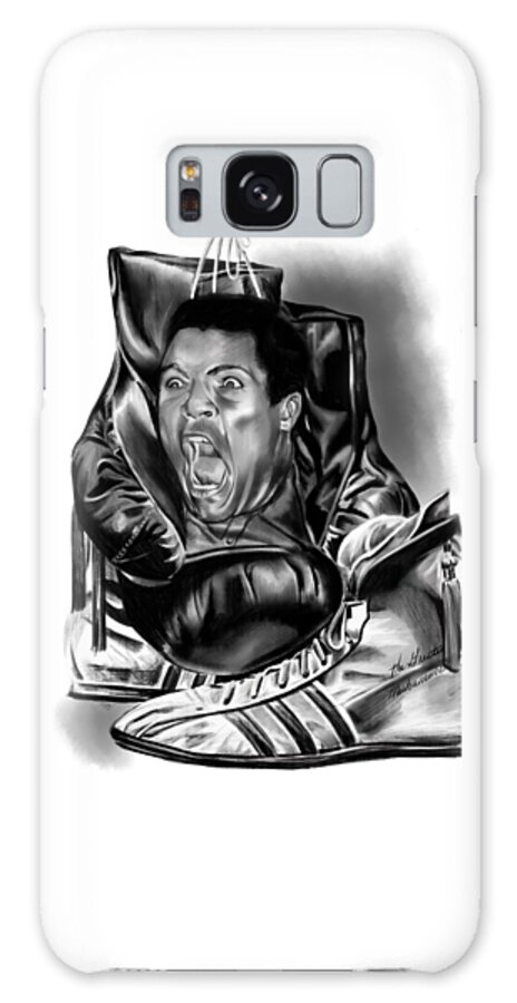 Muhammed Galaxy Case featuring the drawing ALI by Terri Meredith