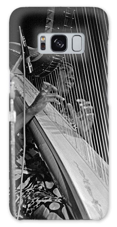Coltrane Galaxy Case featuring the photograph Alice Coltrane on Harp by Lee Santa