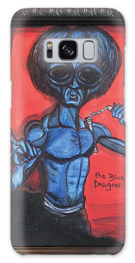 Bruce Lee Galaxy S8 Case featuring the painting alien Bruce Lee by Similar Alien