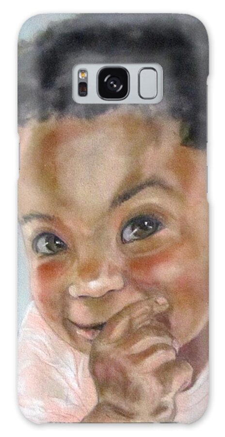 Baby Galaxy Case featuring the painting All Smiles by Barbara O'Toole