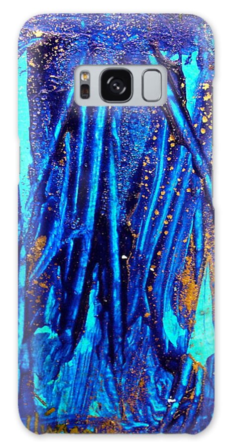 Abstract Galaxy S8 Case featuring the painting Alll That Glitters by Mary Sullivan