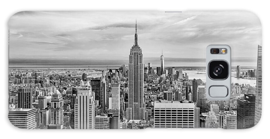 Manhattan Skyline Galaxy Case featuring the photograph Amazing Manhattan BW by Az Jackson