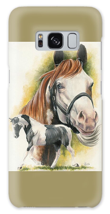 Horse Galaxy S8 Case featuring the mixed media American Paint by Barbara Keith