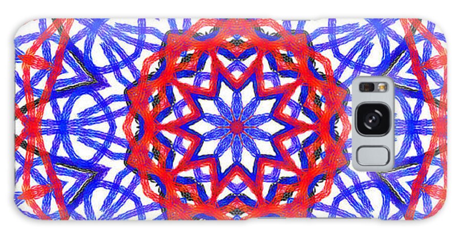 American Patriotism Galaxy Case featuring the digital art Kaleidoscope 3892 by Kristalin Davis